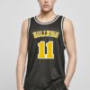 Schmölzje Trikot mit Nummer 11, schwarzes Basketballshirt mit gelben Akzenten.